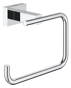 【中古】【39shop】グローエ(GROHE)★エッセンシャル キューブ トイレットペーパーホルダー(カバーなし) 40507001(非常に良い)|アトリエ絵利奈