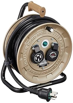 【中古】ハタヤ (HATAYA) 三相200V型コードリール 屋内用 200V型 コード10m 太さ2.0? コンパクトタイプ 接地付 コンセント2個 コンセント防塵キャップ 家