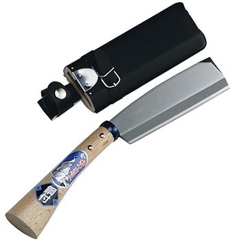 【中古】浅野木工所 手打ヤスキ鋼付 サヤ付鉈 07025