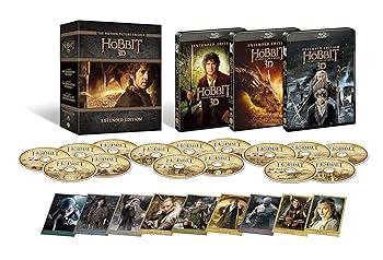【中古】ホビット エクステンデッド・エディション トリロジーBOX ブルーレイ版15枚組/デジタルコピー付 [Blu-ray]