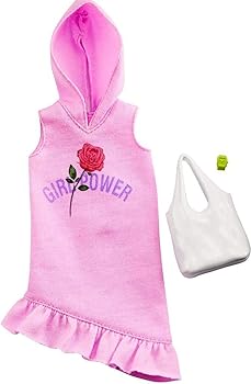 【中古】【39shop】Barbie★Clothes: Pink Hoodie Dress, Plus 2 Accessories Dolls, Gift for 3 to 7 Year Olds, GHW77(非常に良い)｜アトリエ絵利奈