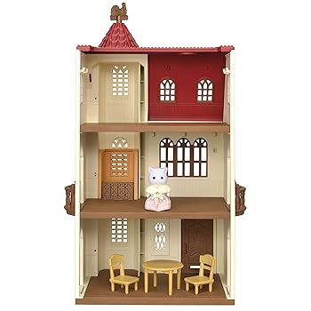 【中古】エポックEPOCH シルバニアファミリー おうち 【赤い屋根のエレベーターのあるお家】 ハ-49