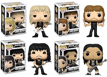 【中古】Funko Music Pop Metallica James Hetfield Lars Ulrich Kirk Hammett Robert Trujillo Collectible Set