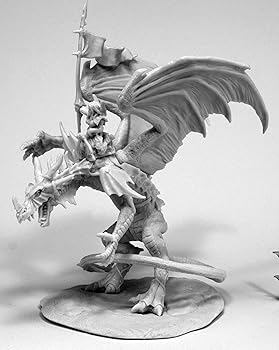 【中古】Reaper Miniatures 77557 Kyra and Lavarath Dragon and Rider, Bones Miniature画像