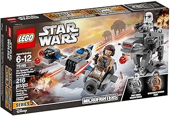 【中古】レゴLEGO スター・ウォーズ スキーの板・スピーダー? vs.ファースト・オーダー・ウォーカー? マイクロ攻撃機 75195