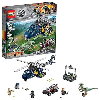 【中古】LEGO Jurassic World Blue\u0027s Helicopter Pursuit 75928 Building Kit 397 pieces