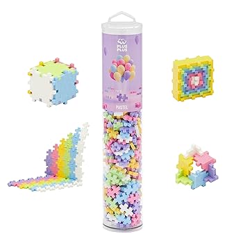 【中古】【39shop】Plus-Plus★- Construction Building Toy, Open Play Tube - 240 Piece - Pastel Colour Mix(非常に良い)｜アトリエ絵利奈