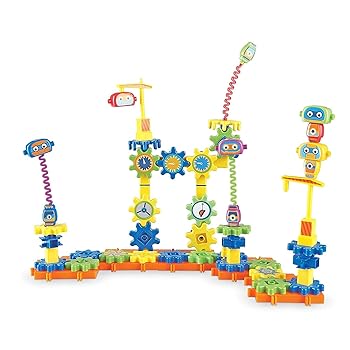 【中古】Learning Resources Gears! Gears! Gears! ロボット工場組み立てセット 80ピース