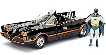 【中古】ジャダJada 1:24 1966 CLASSIC TV Series BATMOBILE W/BATMAN バットモービル JADA ミニカー