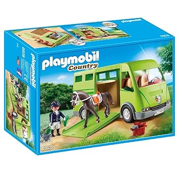 【中古】Playmobil 6928 Cavalier avec van et cheval