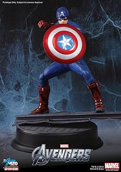【中古】ドラゴン 1/9 アクションヒーロービネットシリーズ キャプテン・アメリカ プラモデル塗装済キット