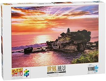 【中古】1000ピース ジグソーパズル めざせパズルの達人 夕暮れのタナロット寺院 インドネシア50x75cm