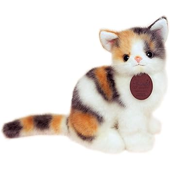 【中古】【39shop】三英貿易★グレイスフル ネコ 日本製 ミケ 座り ぬいぐるみ 全長23cm(良い)|アトリエ絵利奈