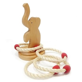 【中古】日本製【木のおもちゃ】ゾウワナゲ K03