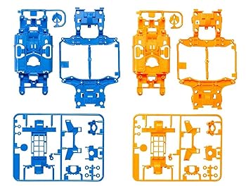 【中古】タミヤ ミニ四駆特別企画商品 MSカラーシャーシセット ライトブルー・オレンジ 95386 5,023円