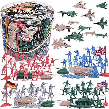 【中古】[リバティインポート]Liberty Imports Action Figures Army Soldier Bucket Playset with Tanks, Planes, Flags & More! 79100 [並行輸入品]