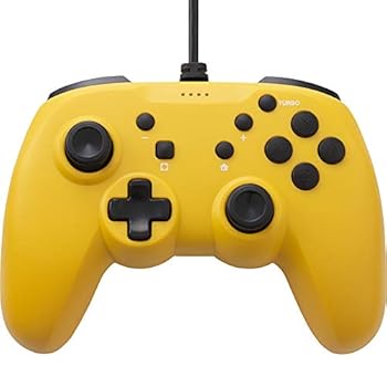 【中古】【連射ボタン搭載】 CYBER ・ ジャイロコントローラー ライト 有線タイプ SWITCH 用 イエロー - Switch