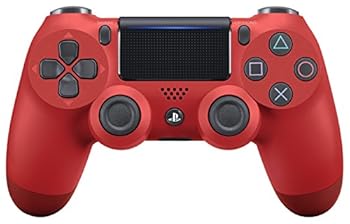【中古】【純正品】ワイヤレスコントローラー DUALSHOCK 4 マグマ・レッド CUH-ZCT2J11