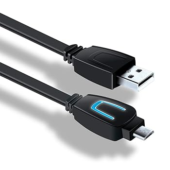 【中古】dreamGEAR PS4用 LEDマイクロUSD充電ケーブル ブラック