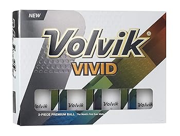 【中古】【39shop】Volvik★Vivid マット仕上げ カラーゴルフボール 1ダース Dozen ホワイト(非常に良い)|アトリエ絵利奈