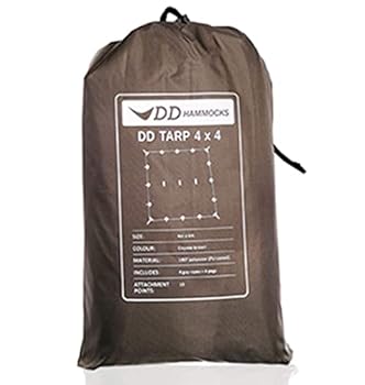 【中古】【39shop】【スコットランド発★】DD Tarp タープ 4X4 使いやすい正方形のタープ　DDhammocks社製 Coyote brown [並行輸入品]（良い）｜アトリエ絵利奈