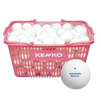 (未使用･未開封品)ナガセケンコー(KENKO) ソフトテニスボール かご入りセット 練習球10ダース(120個) TSSWK-V 練習球】ケンコーソフトテニスボールかご入りセット白10ダース