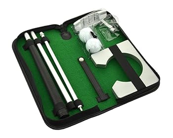 【中古】Posma PG020ポータブルゴルフパターセット ボールホールカップ、 屋内ゴルフパター練習キットです Putting Practice Golf Training