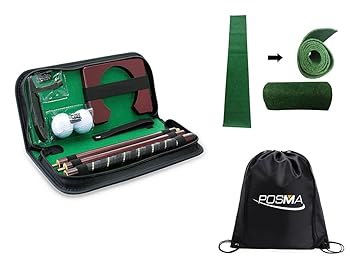 【中古】【39shop】Posma★PG020AA ゴルフ練習セット パター練習器具，Miniゴルフ住宅用練習マットPortable運転鳴ったマット，バッグ(非常に良い)｜アトリエ絵利奈