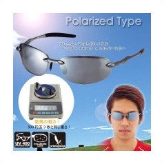 【中古】[アックス] POLARIZED STYLE 偏光サングラス 軽量モデル GM/マットガンメタル ASP-387