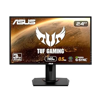 【中古】【39shop】Asus★VG248QG 24&rdquo; G-Sync Compatible Gaming Monitor 165Hz Full HD 1080P 0.5ms DP HDMI DVI Eye Care（良い）｜アトリエ絵利奈