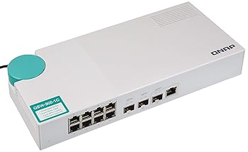 【中古】QNAPキューナップ 10GbEスイッチ 3ポート 10GbE SFP+ポート1つの10GbE SPF+/RJ45コンボポート 1G/100M RJ-45 8ポート QSW-308-1C