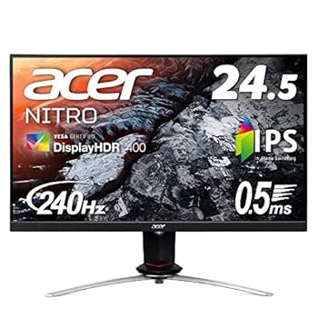 【中古】日本エイサー Acer ゲーミングモニター Nitro XV253QXbmiiprzx 24.5in IPS 非光輝 盛りだくさん固定ディスク 0.5msGTG, Min.240サイクル HDMI USB3.0 G-SYNC Compatib