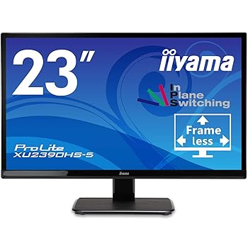 【中古】iiyama モニター ディスプレイ 23インチ フルHD AH-IPS方式 フレームレス HDMI DVI-D D-Sub 全ケーブル付 3 国内サポート XU2390HS-B5 25,290円