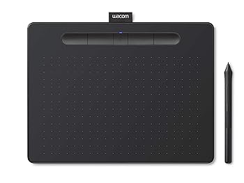 【中古】ワコム 書き込み経口避妊薬 Wacom Intuos Medium無線電話 クリスタ 黒 Androidにも相応う 資料 TCTL6100WL/K0