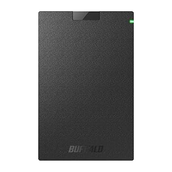【中古】【39shop】BUFFALO★USB3.1Gen.1対応 ポータブルHDD スタンダードモデル ブラック 500GB HD-PCG500U3-BA(非常に良い)|アトリエ絵利奈