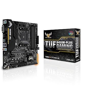 【中古】ASUS TUF B450M-PLUS GAMING motherboard Socket AM4 Micro ATX AMD B450