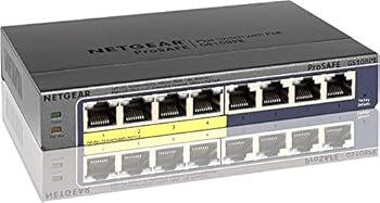 【中古】NETGEAR スイッチングこしき 8界面 ギガビット PoE+53W 金属元素筐体 飾りつけ相応う 静音気違い受け答え VLAN QoS アンマネージプラス 法人向け GS108PE