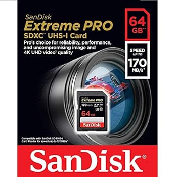 【中古】SanDisk 64GB Extreme PRO UHS-I SDXC 170MB/s SDSDXXY-064G サンディスク 外国で包み品 メモリーカード-SDメモリーカード-TV・オーディオ・カメラ