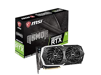 【中古】MSI GeForce RTX 2070 ARMOR 8G グラフィクスゲーム盤 黒いこと VD6761