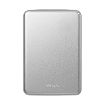 【中古】BUFFALO USB3.1Gen.1対応 アルミ素材&薄型ポータブルHDD 1TB シルバー HD-PUS1.0U3-SVD