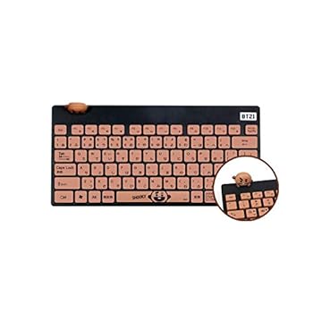 【中古】BTS 防弾少年団 BT21 WIRELESS SILENT KEYBOARD ワイヤレス キーボード フィギュア付 RKB-BT21-SK