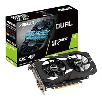 【中古】ASUS Dual NVIDIAR GeForce GTX? 1650 搭載ビデオカード 4GB GDDR5 オーバークロックモデル/DUAL-GTX1650-O4G