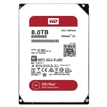 【中古】WD HDD 内蔵固定ディスク 3.5in 8結核症 WD Red NAS用 WD80EFZX 5400rpm 3