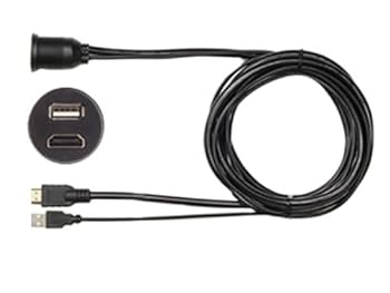 【中古】ビートソニック USB/HDMI延長ケーブル USB9 : 丸穴埋め込みタイプ 車用設置キット 1.9m ハイスピード HDMI 4K対応 USB2.0充電 データ転送