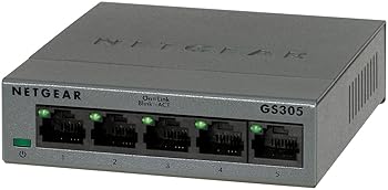 【中古】【メーカ生産終了品】NETGEAR スイッチングハブ ギガビット 5ポート ファンレス 省電力設計 GS305-100JPS