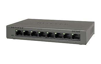 【中古】【製造業者生み出すこと為し終える品】NETGEAR スイッチングこしき ギガビット 8界面 気違い受け答え とり備える不必要 省ワット数心積もり GS308-100JPS