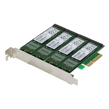 【中古】SEDNA ? クアッドM。2 PCIe SSD SATA 6 G 4界面Raidアダプターwith HyoperDuo固定ディスク加速1価関数 SSD not included