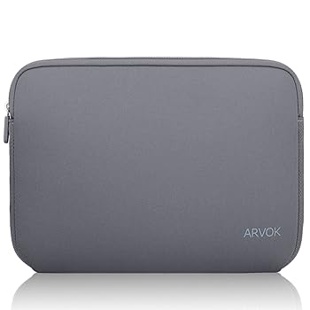 【中古】Arvok 15 15.6 16in用さあ美いの一番 捩り ネオプレン 入れもの ノートパソコンバッグ 雨合羽 ブリーフ入れもの 保護すること用捩り押しかぶせる 薄墨色