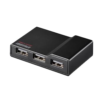 【中古】バッファロー BUFFALO PC/TV対応 4ポートセルフパワーハブ ブラック BSH4A11BK