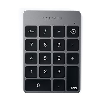 【中古】Satechi スリム ワイヤレス Bluetooth テンキー18キー Bluetooth対応のMacOS, iOS, PCに対応 スペースグレイ 9,419円